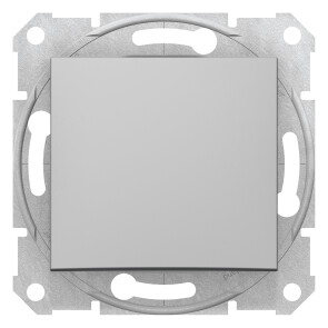 Одноклавишный кнопочный выключатель, Алюминий, Sedna SDN0700160 №1