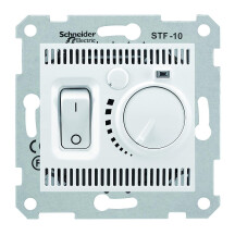 Термостат для теплого пола 10 A - 230 В, с температурным датчиком 4 м, Белый, Sedna SDN6000321