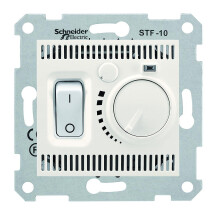 Термостат для теплої підлоги 10 A - 230 В, з температурним датчиком 4м, Слонова кістка, Sedna SDN6000323