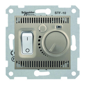 Термостат для теплої підлоги 10 A - 230 В, з температурним датчиком 4м, Титан, Sedna SDN6000368 №1