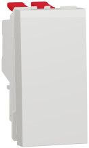 Переключатель 1-клавишный крестовидный, 10А, 1 модуль, белый, Unica NEW NU310518