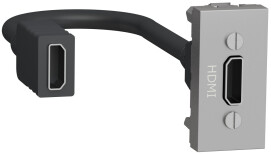 Розетка HDMI, 1 модуль, алюминий, Unica NEW NU343030