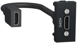 Розетка HDMI, 1 модуль, антрацит, Unica NEW NU343054