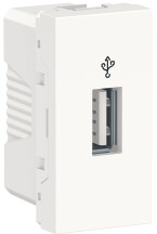 Розетка для передачі даних USB 3.0, 1 модуль, білий, Unica NEW NU342918