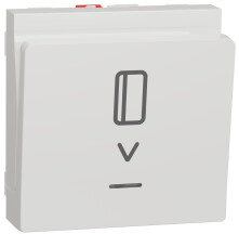 Карточний вимикач з підсвічуванням, 10А, білий, Unica NEW NU328318