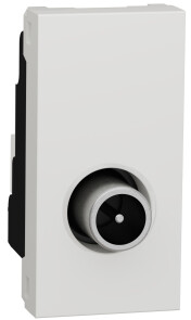 Розетка TV індивідуальна, 1 модуль, білий, Unica NEW NU346118 №1