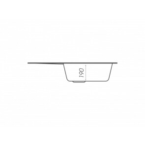 Гранітна мийка для кухні PLATINUM 6243 LIANA матова Чорний металік №3
