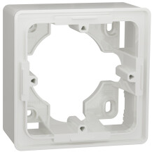 Коробка наружная 1-постовая, белый, Unica NEW NU800218
