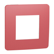 Рамка 1-постова, Червоний/білий, Schneider Unica NEW Studio NU280213