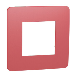 Рамка 1-постовая, Красный/белый, Schneider Unica NEW Studio NU280213 №1