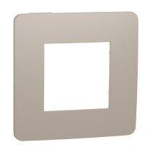 Рамка 1-постовая, Песочный/белый, Schneider Unica NEW Studio NU280226