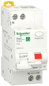 Диференційний автомат 6kA 1P+N 10A C 10mA А, Resi9 Schneider Electric R9D51610 №1