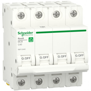 Автоматический выключатель 6kA 4P 40A C, Resi9 Schneider Electric R9F12440 №1