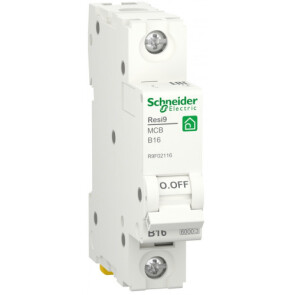 Автоматический выключатель 6kA 1P 16A В, Resi9 Schneider Electric R9F02116 №1