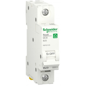 Автоматический выключатель 6kA 1P 25A В, Resi9 Schneider Electric R9F02125 №1