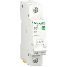 Автоматический выключатель 6kA 1P 63A В, Resi9 Schneider Electric R9F02163