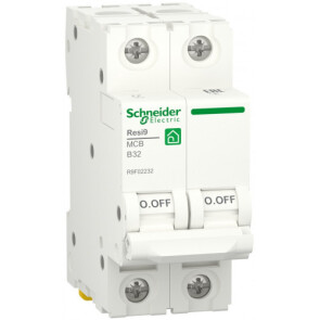 Автоматичний вимикач 6kA 2P 32A В, Resi9 Schneider Electric R9F02232 №1