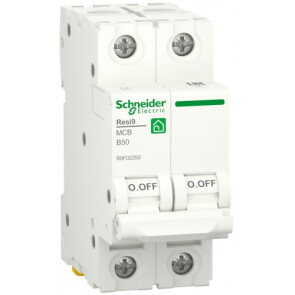 Автоматический выключатель 6kA 2P 50A В, Resi9 Schneider Electric R9F02250 №1