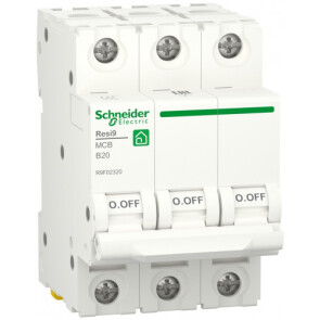 Автоматичний вимикач 6kA 3P 20A В, Resi9 Schneider Electric R9F02320 №1