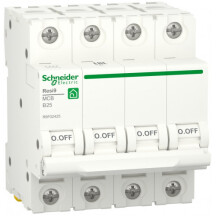 Автоматичний вимикач 6kA 4P 25A В, Resi9 Schneider Electric R9F02425