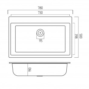 Гранитная мойка для кухни PLATINUM 7850 BOGEMA матовая Черная №2