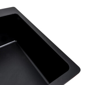 Гранітна мийка для кухні PLATINUM 7850 BOGEMA матова Чорна №6