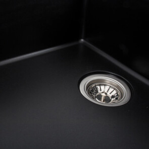 Гранітна мийка для кухні PLATINUM 7850 ROMA матова Чорна №5
