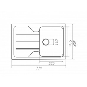 Гранитная мойка для кухни PLATINUM 7850 VERONA матовая Антрацит №2