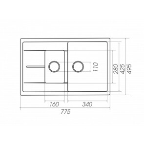 Гранитная мойка для кухни PLATINUM 7850W TOSKANA матовая Белая №2