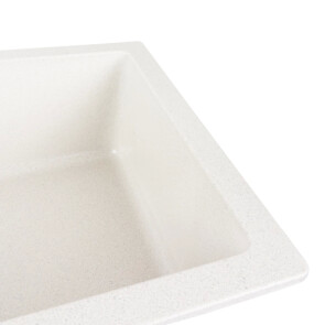 Гранітна мийка для кухні PLATINUM 7945 PARUANA матова Біла в крапку №6