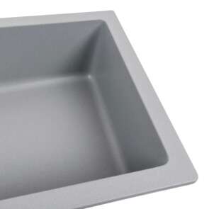 Гранітна мийка для кухні PLATINUM 7945 PARUANA матова Сірий металік №5