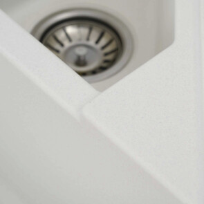 Гранітна мийка для кухні PLATINUM 9950 PANDORA матова Біла №3