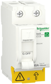 Устройство защитного отключения 2P 40A 100mA АС, Resi9 Schneider Electric R9R52240 №1