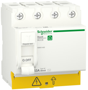 Пристрій захисного відключення 4P 63A 30mA АС, Resi9 Schneider Electric R9R51463 №1