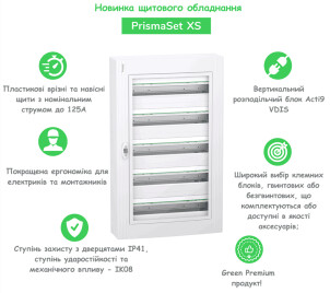 Щит распределительный врезной, 1 ряд, 18 модулей, белые двери, PrismaSeT XS Schneider Electric LVSXN118 №4