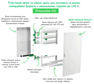 Щит розподільчий врізний, 2 ряди, 26 модулів, білі двері, PrismaSeT XS Schneider Electric LVSXN213 №6