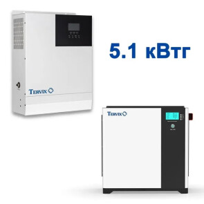 Система автономного питания Tervix BANKA 5,1 кВтч - инвертор 5кВт + аккумулятор 51,2В 100 Ач №1