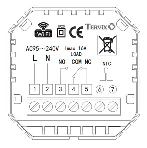 Термостат с WiFi управлением Tervix Pro Line для газового/электрического котла, черный №2