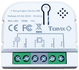 Умный выключатель Tervix Pro Line ZigBee Switch (1 клавиша/розетка) №1