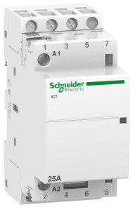 Контактор 25A 3НО 220/240В ~50Гц Schneider Electric A9C20833 №1