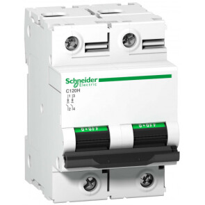 Автоматичний вимикач C120H 2P 100A B Schneider Electric A9N18414 №1