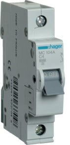 Hager Автоматичний вимикач 1P 6kA C-4A IM №1