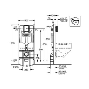 Инсталляция для унитаза Grohe Rapid SL 38840000 №2