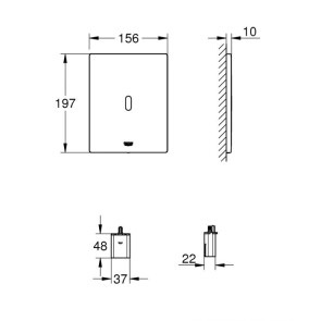 Grohe Tectron Bau E Інфрачервона електроніка для змивного бачка унітазу GD 2 (39882KF0) №4