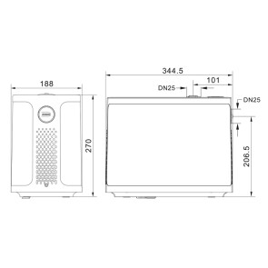 Насосна станція SHIMGE CA600 (0.6 кВт, Нmax 45 м, Qmax 100 л/хв) №3