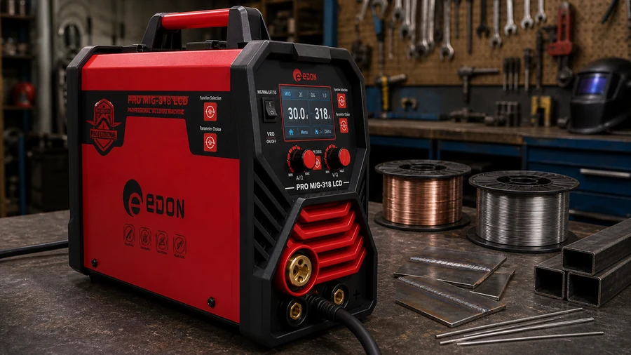 Панель управления Edon PRO MIG 318 LCD с синергетикой и дисплеем